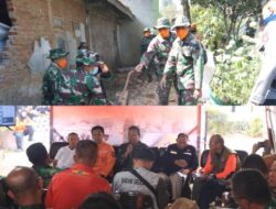 Dandim 0624 Pimpin Pembersiahan Reruntuhan Rumah Warga dan Fasilitas Umum di Kertasari