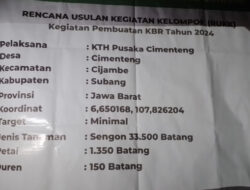 KTH Pusaka Cimenteng Mendapatkan Program KBR Tahun 2024