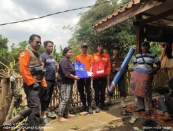 BPBD Kab.Bandung Tangani Rumah Rusak dan Tanggul Jebol Akibat Angin Kencang dan Hujan Deras