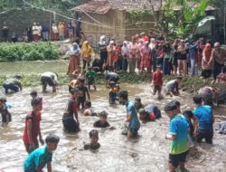 Keren Tradisi Jelang Lebaran ! Ratusan Warga Kampung ini Tangkap Ikan Pake Tangan Kosong