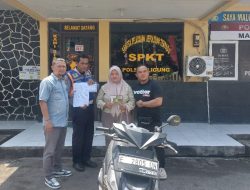 Gerak Cepat Polisi, Motor Warga yang Hilang Dua Bulan Berhasil Diamankan